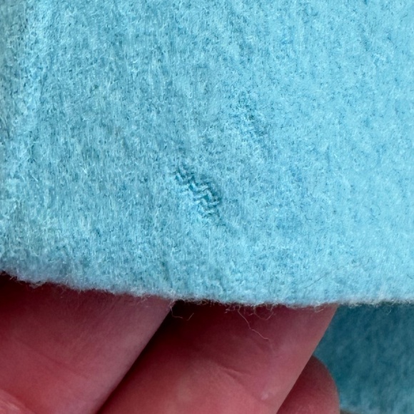 Talbots Collarless Open Front Wool Jacket Light Blue Petite Med Classic/Winter - Picture 13 of 13